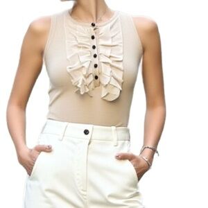 Club Monaco Wool Tuxedo Racerback Holiday Tank Size XS